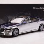 Mercedes Maybach S680 W223 Nautical Azul Cirrus Plateado Almost Real 1:18 - image 8 of 8