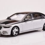 Mercedes Maybach S680 W223 Obsidian Negro Diamond Blanco Almost Real 1:18
