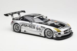 Mercedes SLS AMG GT3 #96 M. Hakkinen AMG Customer Sports 6 Hours of Zhuhai ILMC 2011 Minichamps 1:18 B66960197 Metal - imagen 4 de 6