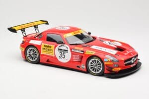 Mercedes SLS AMG GT3 #35 Team Black Falcon T. Heyer / Jafer / Lemeret 24 Hours of Spa 2011 Minichamps 1:18 151113135 Metal - imagen 4 de 6
