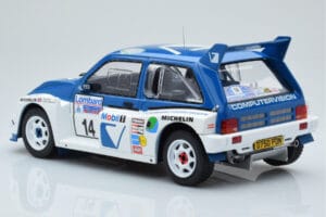 MG Metro 6R4 #14 D. Llewellin / P. Short RAC Rally 1986 IXO 1:18 18RMC068C Metal - imagen 5 de 6