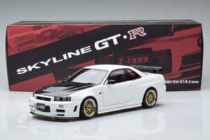 Nissan Skyline GT-R R34 Nismo Z-Tune Blanco MotorHelix 1:18 M83407 Metal - imagen 11 de 11