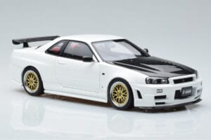 Nissan Skyline GT-R R34 Nismo Z-Tune Blanco MotorHelix 1:18 M83407 Metal - imagen 6 de 11