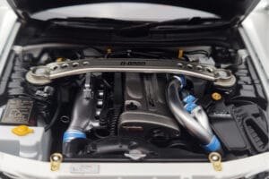 Nissan Skyline GT-R R34 Nismo Z-Tune Blanco MotorHelix 1:18 M83407 Metal - imagen 9 de 11