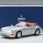 Porsche 911 964 Carrera 2 Cabriolet Plata Norev 1:18 187330 Metal - image 7 of 7