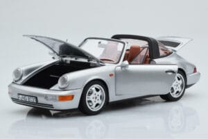 Porsche 911 964 Carrera 4 Targa Polar Plata Norev 1:18 187342 Metal - imagen 2 de 9