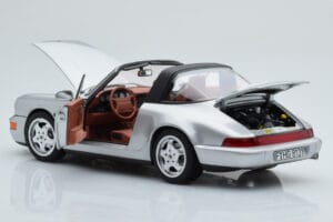 Porsche 911 964 Carrera 4 Targa Polar Plata Norev 1:18 187342 Metal - imagen 3 de 9
