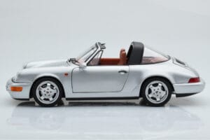 Porsche 911 964 Carrera 4 Targa Polar Plata Norev 1:18 187342 Metal - imagen 6 de 9