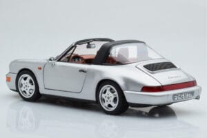 Porsche 911 964 Carrera 4 Targa Polar Plata Norev 1:18 187342 Metal - imagen 8 de 9