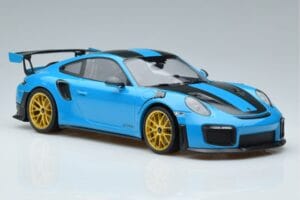 Porsche 911 991.2 GT3 RS Weissach Package Miami Azul Llantas Oro Minichamps 1:18 153068310 Metal - imagen 4 de 6