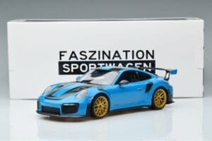 Porsche 911 991.2 GT3 RS Weissach Package Miami Azul Llantas Oro Minichamps 1:18 153068310 Metal - imagen 6 de 6
