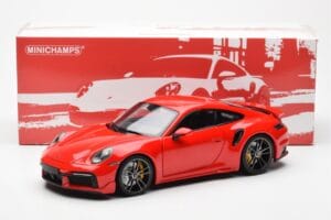 Porsche 911 992 Turbo S Sport Design Rojo Minichamps 1:18 113069078 Metal - imagen 8 de 8