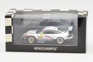 Porsche 911 996 GT3 RS Siemens #50 M. Ortelli / M. Lieb / R. Dumas 24 Hours of Spa 2003 Winners Minichamps 1:43 400036950 Met - imagen 4 de 4