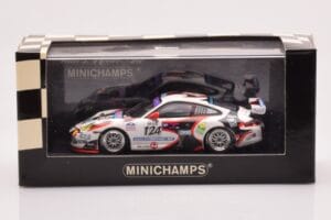 Porsche 911 997 GT3 Cup #124 Mattheus / Geoffroy / Vanbellingen / Fumal 24 Hours of Spa 2005 Minichamps 1:43 400056224 Metal - imagen 4 de 4