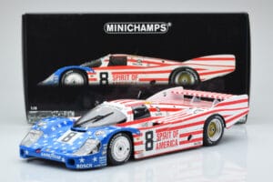 Porsche 956L Spirit of America #8 G. Follmer / J. Morton / K. Miller 24 Hours of Le Mans 1986 Minichamps 1:18 180866508 Metal - imagen 8 de 8