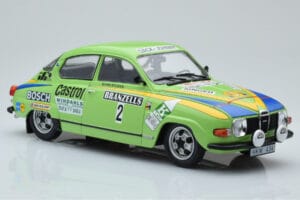 Saab 96 V4 #2 S. Blomqvist / H. Sylvan Rally Sweden 1976 IXO 1:18 18RMC085B Metal - imagen 4 de 6