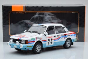 Skoda 130 L Night Version #24 J. Augland Rally Monte Carlo 1987 IXO 1:18 18RMC156 Metal - imagen 6 de 6