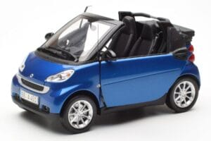 Smart Fortwo 451 Cabrio Azul & Negro Minichamps 1:18 150036330 Metal - imagen 2 de 8