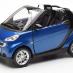 Smart Fortwo 451 Cabrio Azul & Negro Minichamps 1:18