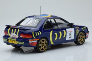 Subaru Impreza 555 #5 C. Sainz / L. Moya Tour de Corse 1995 IXO 1:18 18RMC063A Metal - imagen 2 de 6