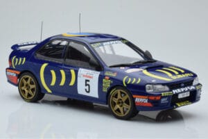 Subaru Impreza 555 #5 C. Sainz / L. Moya Tour de Corse 1995 IXO 1:18 18RMC063A Metal - imagen 4 de 6