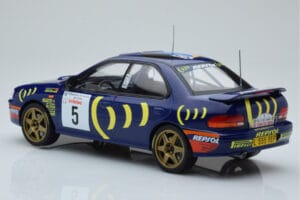 Subaru Impreza 555 #5 C. Sainz / L. Moya Tour de Corse 1995 IXO 1:18 18RMC063A Metal - imagen 5 de 6