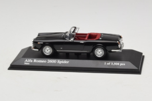 Alfa Romeo 2600 Spider Negro Minichamps 1:43 400120630 Metal