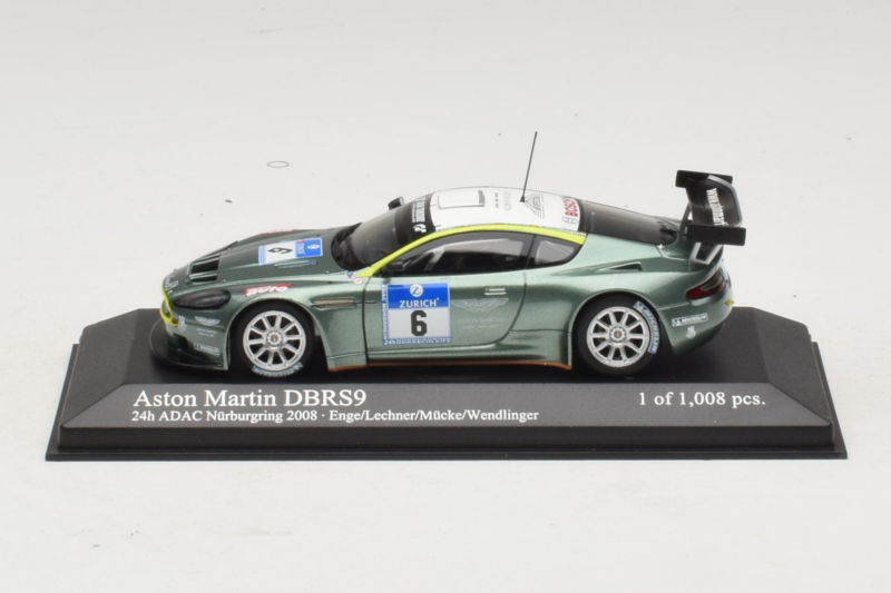 Aston Martin DBRS9 #6 M. Engel / K. Lechner ADAC 24 Hours Nurburgring 2008 Minichamps 1:43 400081306 Metal