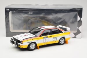 Audi Quattro A2 Audi Sport #1 W. Röhrl / C. Geistdörfer DNF Sanyo Rally of New Zealand 1984 Minichamps 1:18 155841101 Metal - imagen 6 de 6