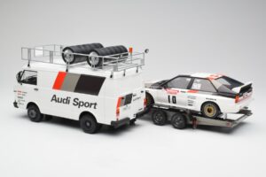 Audi Quattro A2 M. Mouton / F. Pons Tour de Corse 1983 Con VW LT35 Otto 1:18 OT418 Resina - imagen 2 de 6