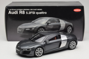 Audi R8 5.2 FSI Quattro Daytona Grey Kyosho 1:18 09216DG Metal - imagen 7 de 7