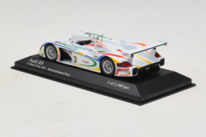 Audi R8 LMP #3 J. Herbert / R. Kelleners 24 Hours of Le Mans 2001 Minichamps 1:43 400010903 Metal - imagen 3 de 5