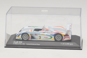 Audi R8 LMP #3 J. Herbert / R. Kelleners 24 Hours of Le Mans 2001 Minichamps 1:43 400010903 Metal - imagen 4 de 5