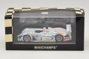 Audi R8 LMP #3 J. Herbert / R. Kelleners 24 Hours of Le Mans 2001 Minichamps 1:43 400010903 Metal - imagen 5 de 5