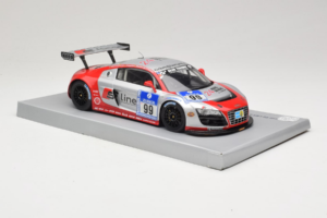 Audi R8 LMS #99 F. Biela / P. Kaffer / M. Fässler / M. Hennerici Phoenix Racing 24 Hours Nürburgring 2009 Spark 1:18 18S041 R - imagen 4 de 6