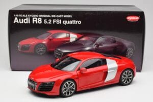 Audi R8 V10 Brilliant Rojo Kyosho 1:18 09216RR Metal - imagen 8 de 8