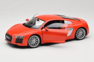 Audi R8 V10 Rojo Welly 1:18 18052W Metal - imagen 2 de 8