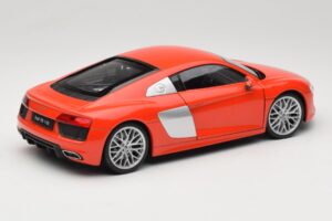 Audi R8 V10 Rojo Welly 1:18 18052W Metal - imagen 3 de 8