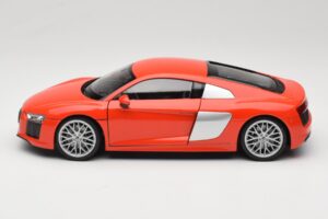 Audi R8 V10 Rojo Welly 1:18 18052W Metal - imagen 4 de 8