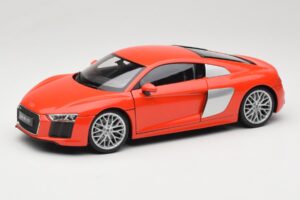Audi R8 V10 Rojo Welly 1:18 18052W Metal
