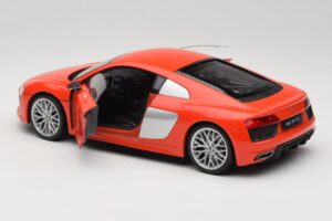 Audi R8 V10 Rojo Welly 1:18 18052W Metal - imagen 5 de 8