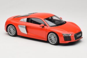 Audi R8 V10 Rojo Welly 1:18 18052W Metal - imagen 6 de 8