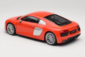 Audi R8 V10 Rojo Welly 1:18 18052W Metal - imagen 7 de 8