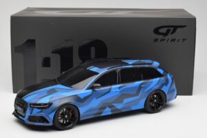 Audi RS6 C7 Avant GMK Azul & Negro GT Spirit 1:18 GT799 Resina - imagen 6 de 6