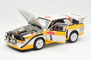 Audi Sport Quattro S1 #5 W. Rohrl / C. Geistdorfer Rally Sanremo Winner 1985 AUTOart 1:18 88503 Compuesto - imagen 2 de 8