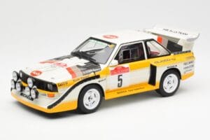 Audi Sport Quattro S1 #5 W. Rohrl / C. Geistdorfer Rally Sanremo Winner 1985 AUTOart 1:18 88503 Compuesto