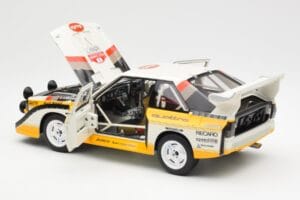 Audi Sport Quattro S1 #5 W. Rohrl / C. Geistdorfer Rally Sanremo Winner 1985 AUTOart 1:18 88503 Compuesto - imagen 5 de 8