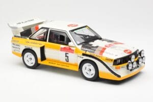 Audi Sport Quattro S1 #5 W. Rohrl / C. Geistdorfer Rally Sanremo Winner 1985 AUTOart 1:18 88503 Compuesto - imagen 6 de 8