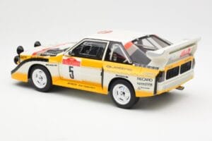 Audi Sport Quattro S1 #5 W. Rohrl / C. Geistdorfer Rally Sanremo Winner 1985 AUTOart 1:18 88503 Compuesto - imagen 7 de 8