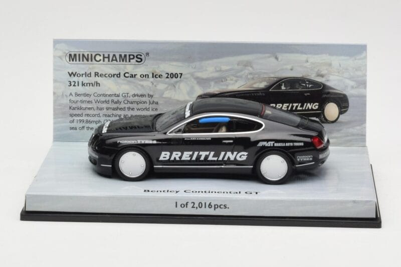 Bentley Continental GT World Record Car on Ice Negro Minichamps 1:43 436139026-O Metal